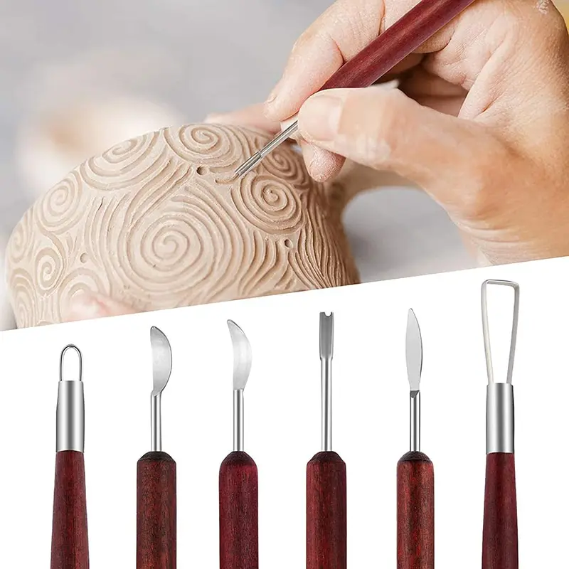 Wood Chisel Set - Kit d'outils de poterie en bois